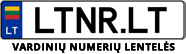 LTNR.LT – Suvenyriniai Vardiniai Numeriai